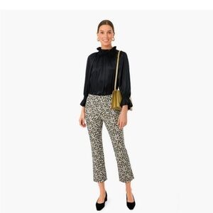 Tuckernuck Ashford Leopard Pants Size S NWT Stretch Cropped Slim Fit Chic